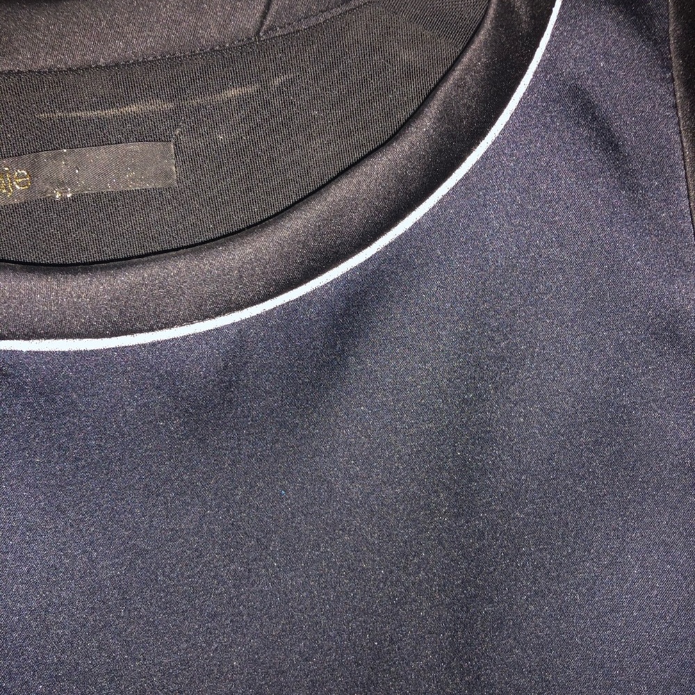 Maje Navy cocktail dress w/ sheer central panel - Picture 2 of 3